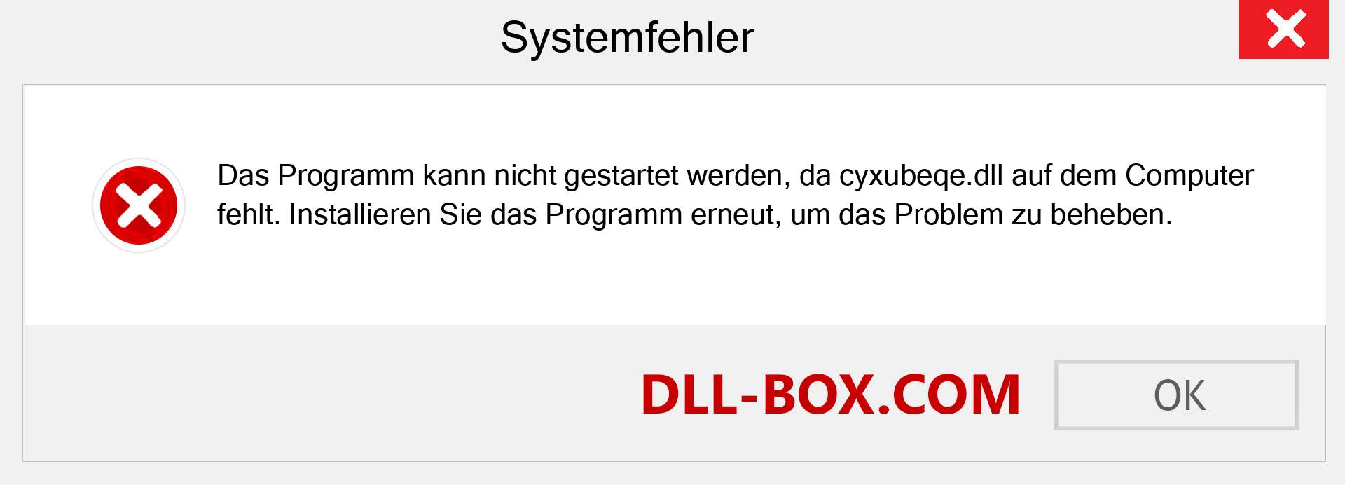 cyxubeqe.dll-Datei fehlt?. Download für Windows 7, 8, 10 - Fix cyxubeqe dll Missing Error unter Windows, Fotos, Bildern